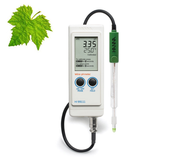 Portable wine must and grape juice ph meter