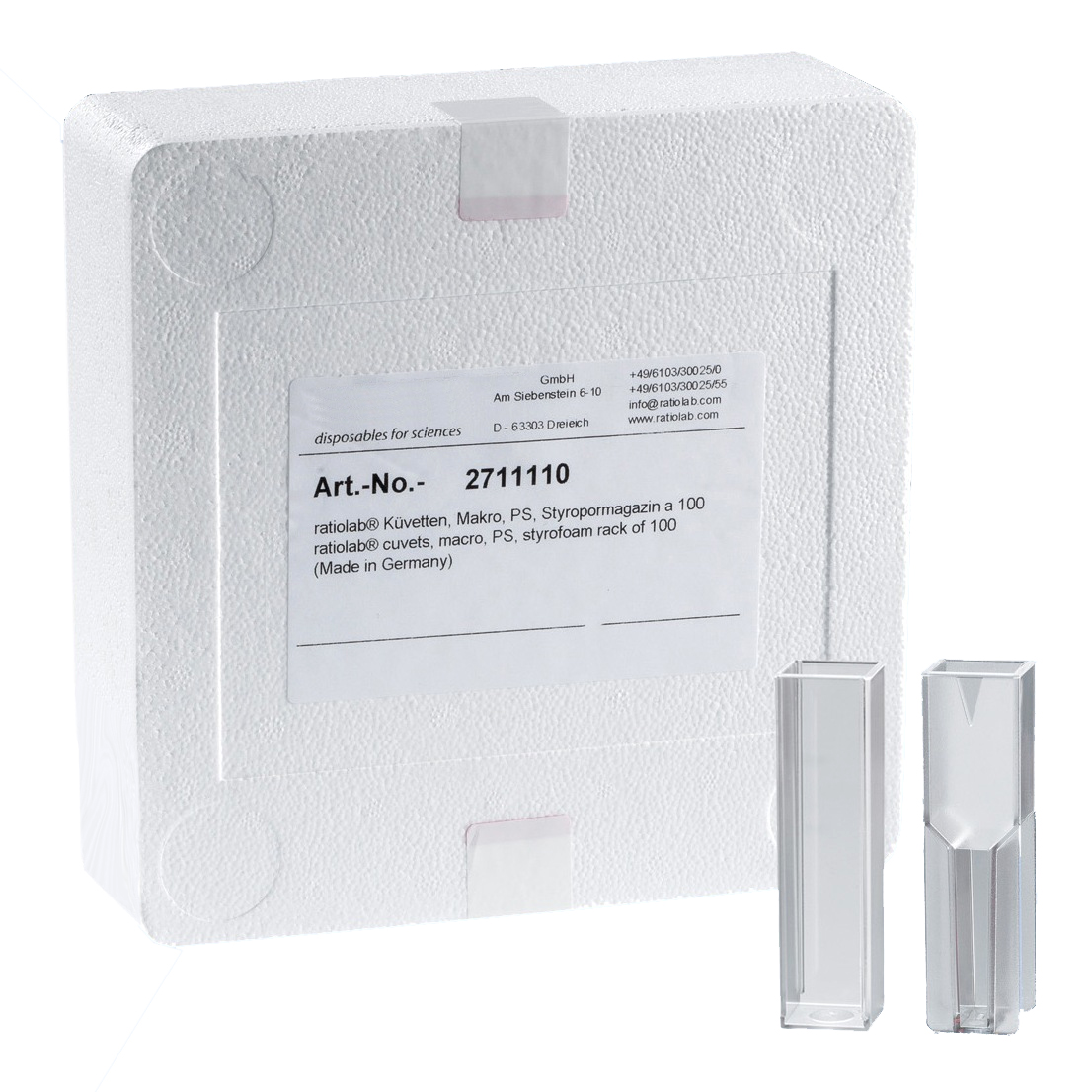 Cuvettes uv rt series